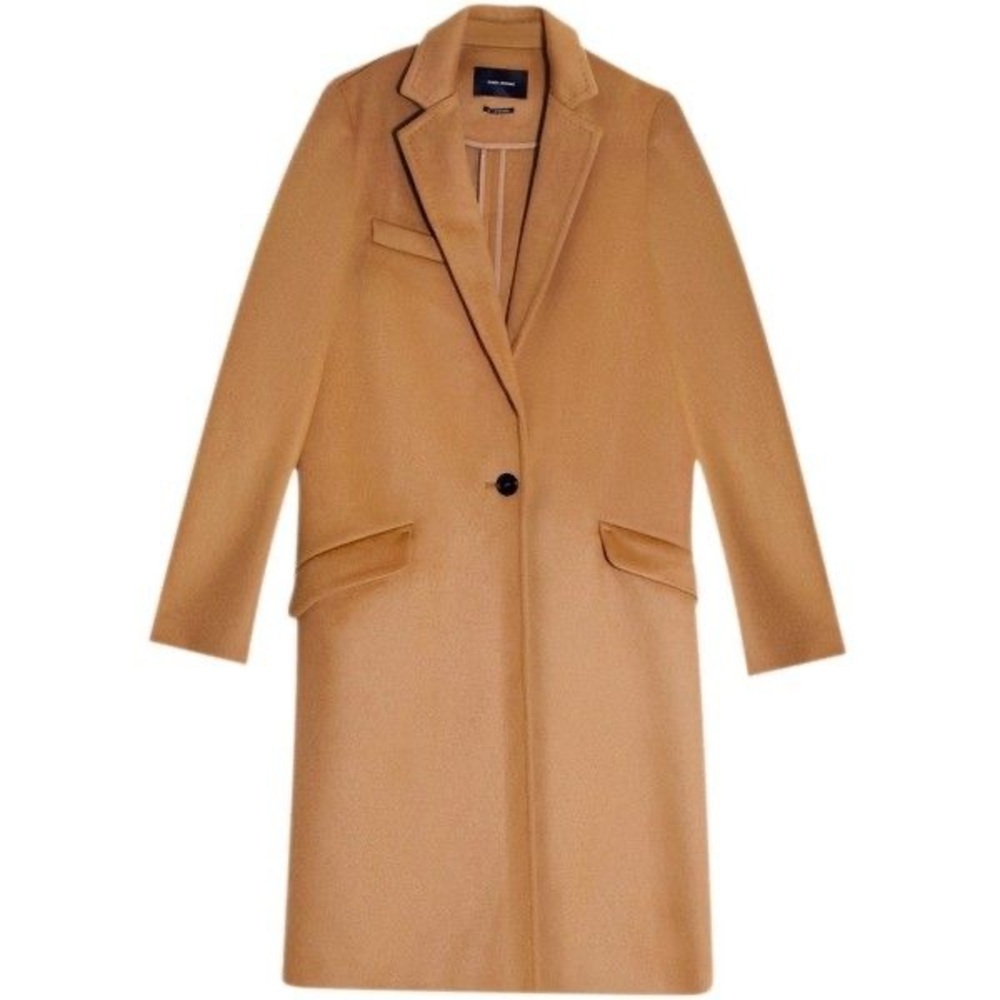 Isabel Marant Gabriel Caramel Cashmere & Wool Camel Coat FR 40 / US 8 - Picture 1 of 8